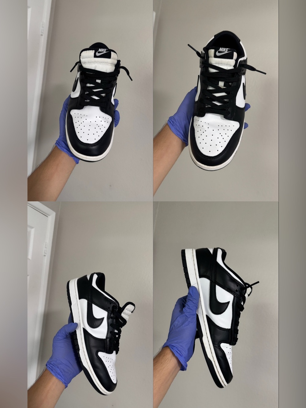 Nike Black and White Low-Top Sneakers with Swoosh